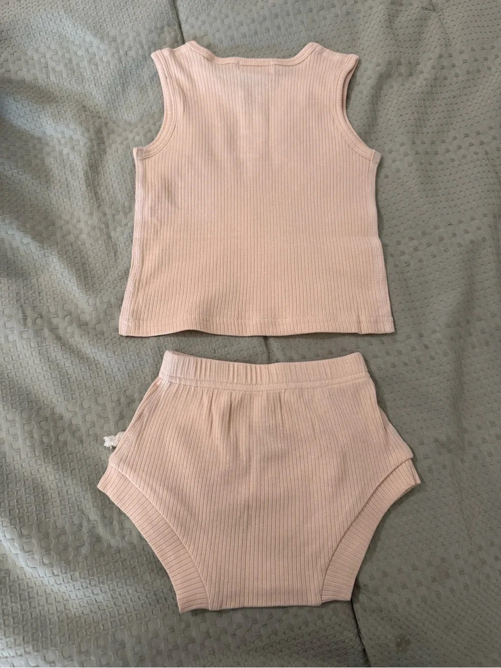 Cozy Ribbed Tank & Shorts Set - Blush